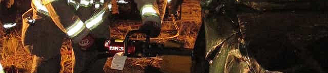 Firefighter on Scene of Vehicle Accident
